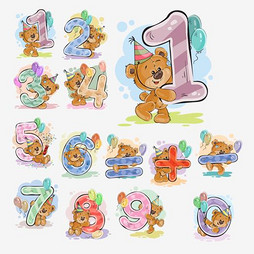 小熊矢量卡通圖 數(shù)字動漫制作的藝術(shù)與實踐